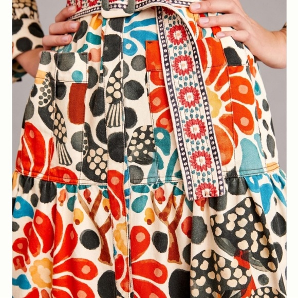 NWT FARM Rio Mushroom Forest Canvas Dress Size S - Picture 4 of 8